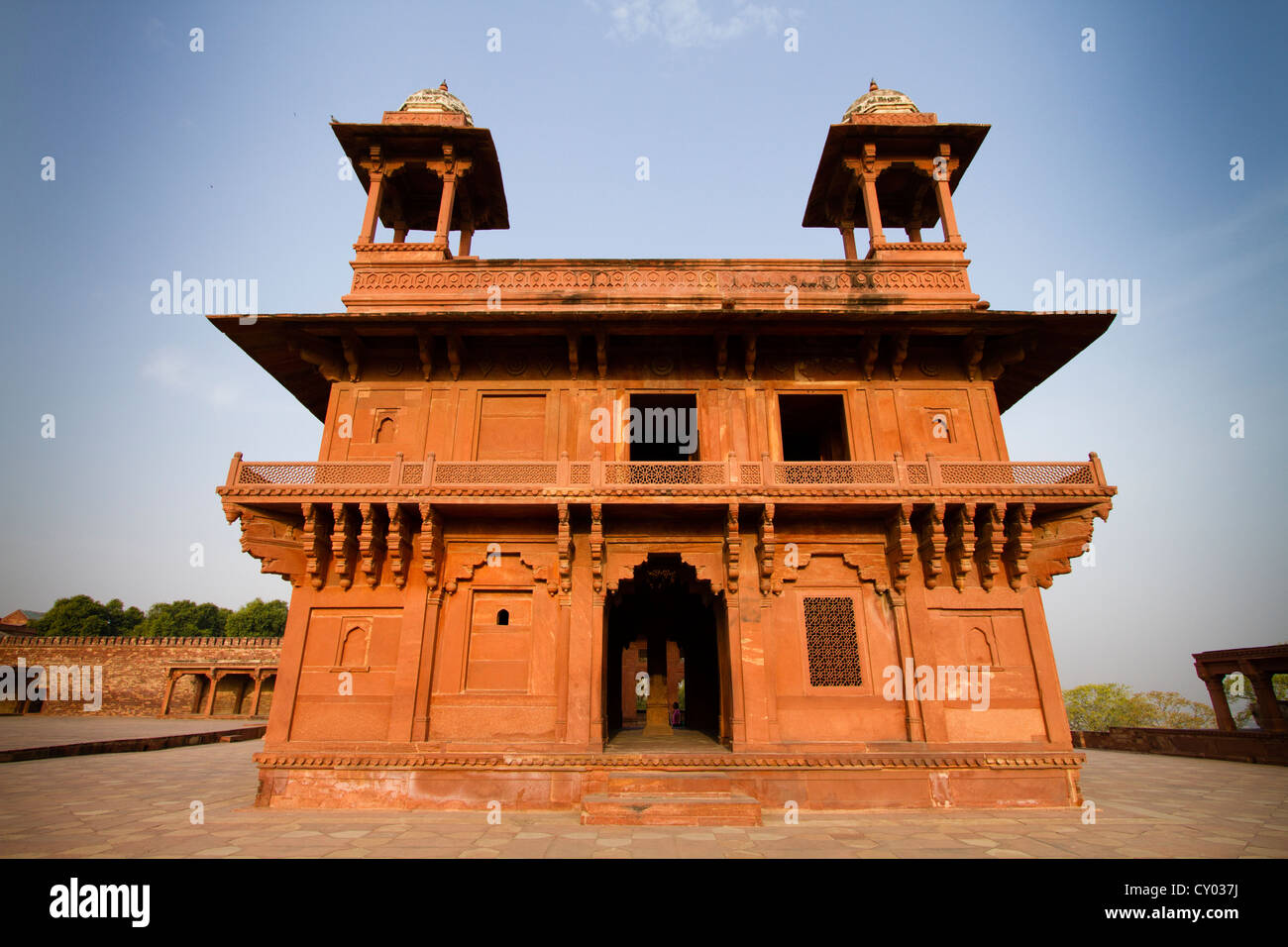 Diwan-i-Khas, sala dell'udienza privata, Fatehpur Sikri, nei pressi di Agra, Rajasthan, India, Asia Foto Stock