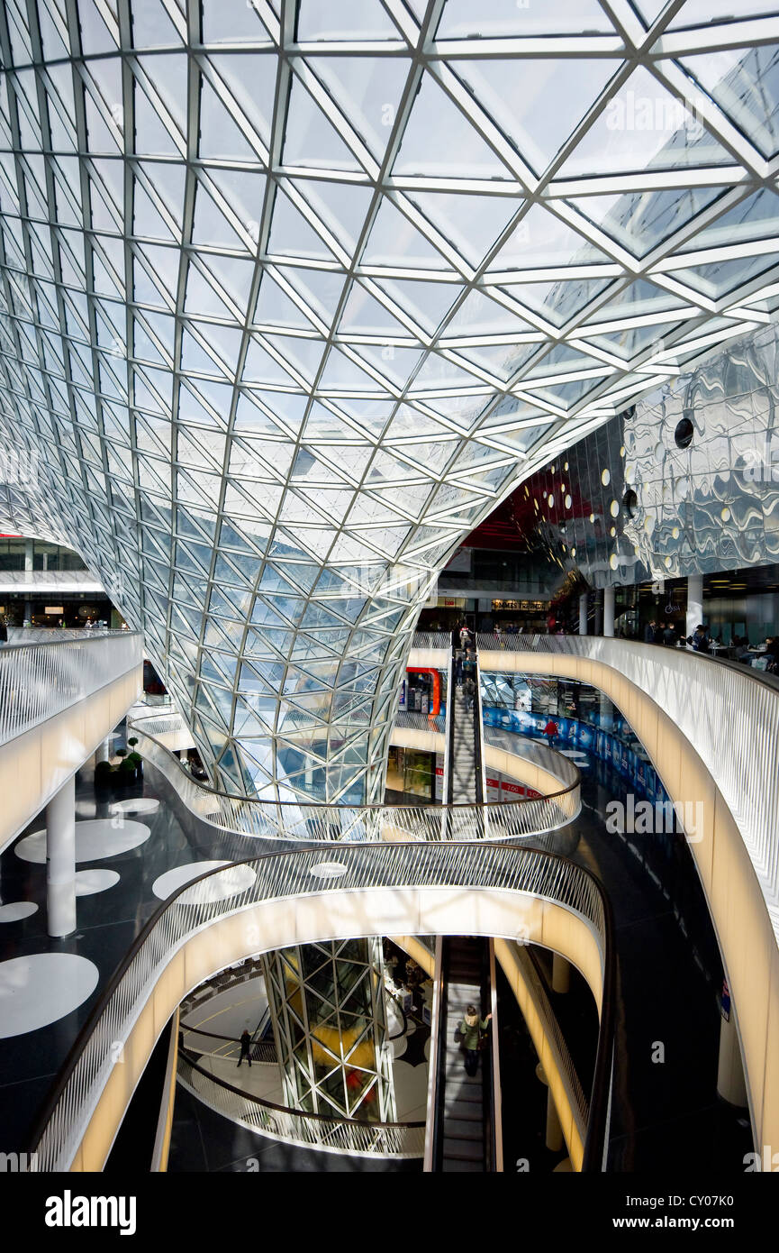MyZeil shopping centre, l'architetto Massimiliano Fuksas, Frankfurt am Main, Hesse Foto Stock