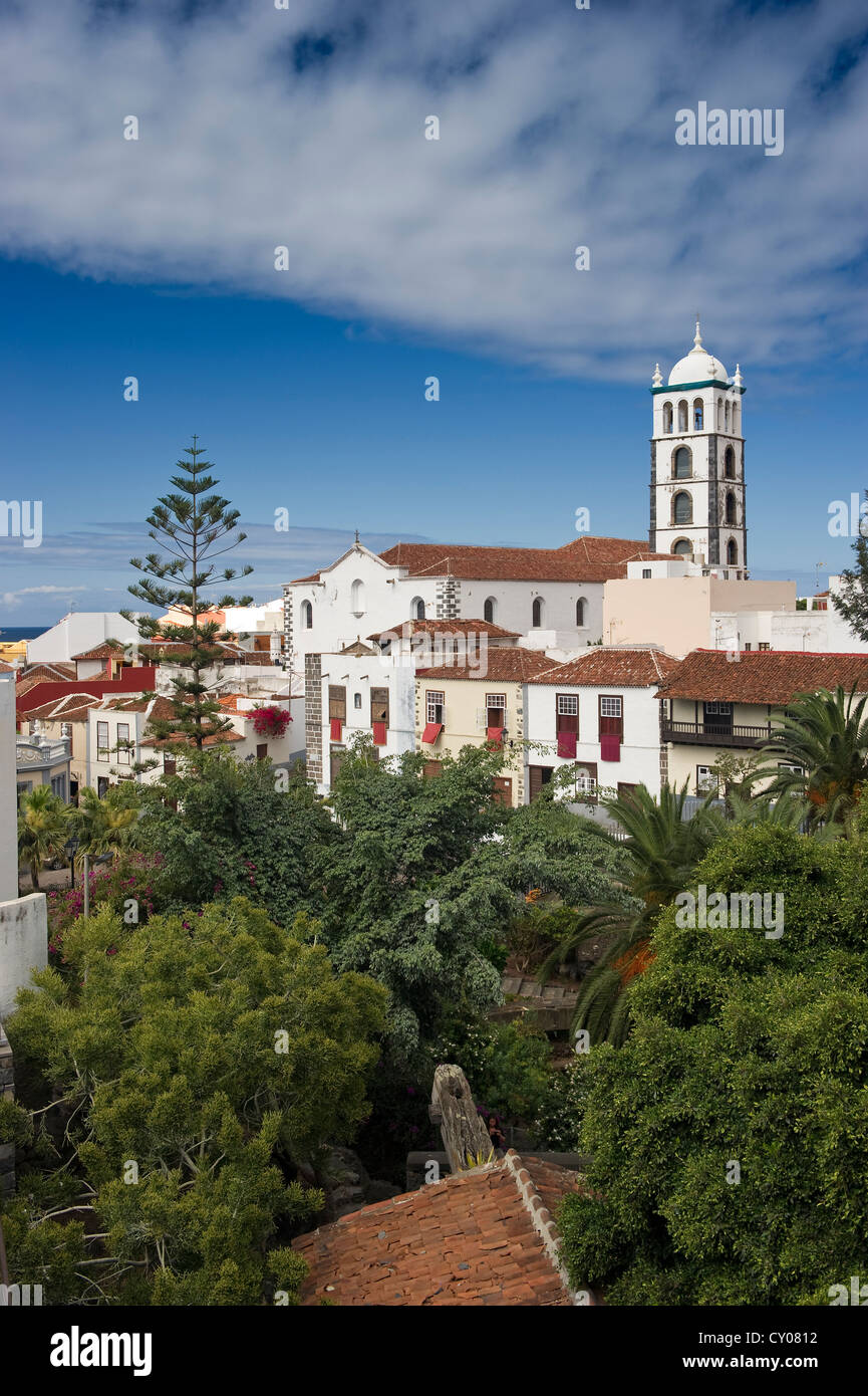 Chiesa a Garachico, Tenerife, Isole Canarie, Spagna, Europa Foto Stock