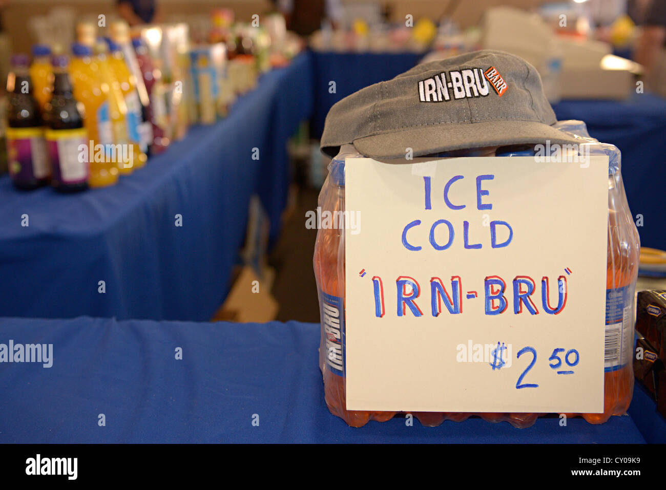 Irn bru vendita mare highland games california usa Foto Stock