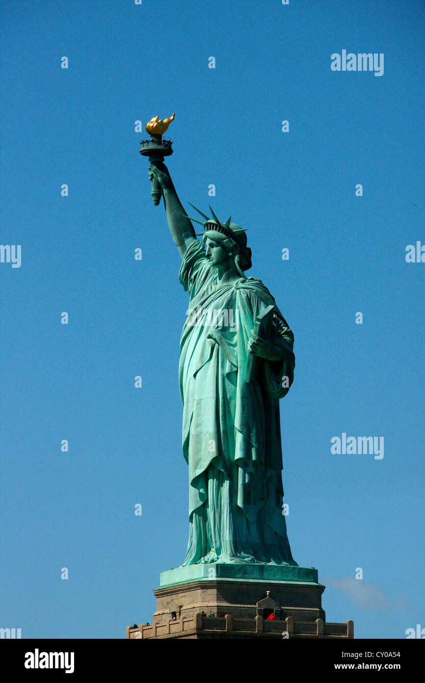 Tour per la Statua della Libertà, Liberty Island, New York New York, Stati Uniti, America del Nord Foto Stock