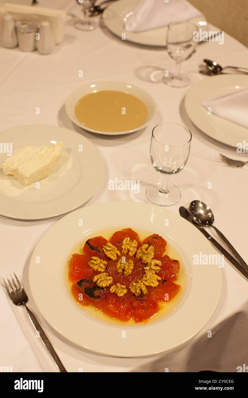 Antalya cibo turco tradizionale meze Turchia Foto Stock