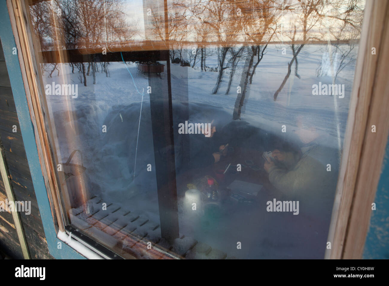 Logcabin in Finlandia Foto Stock