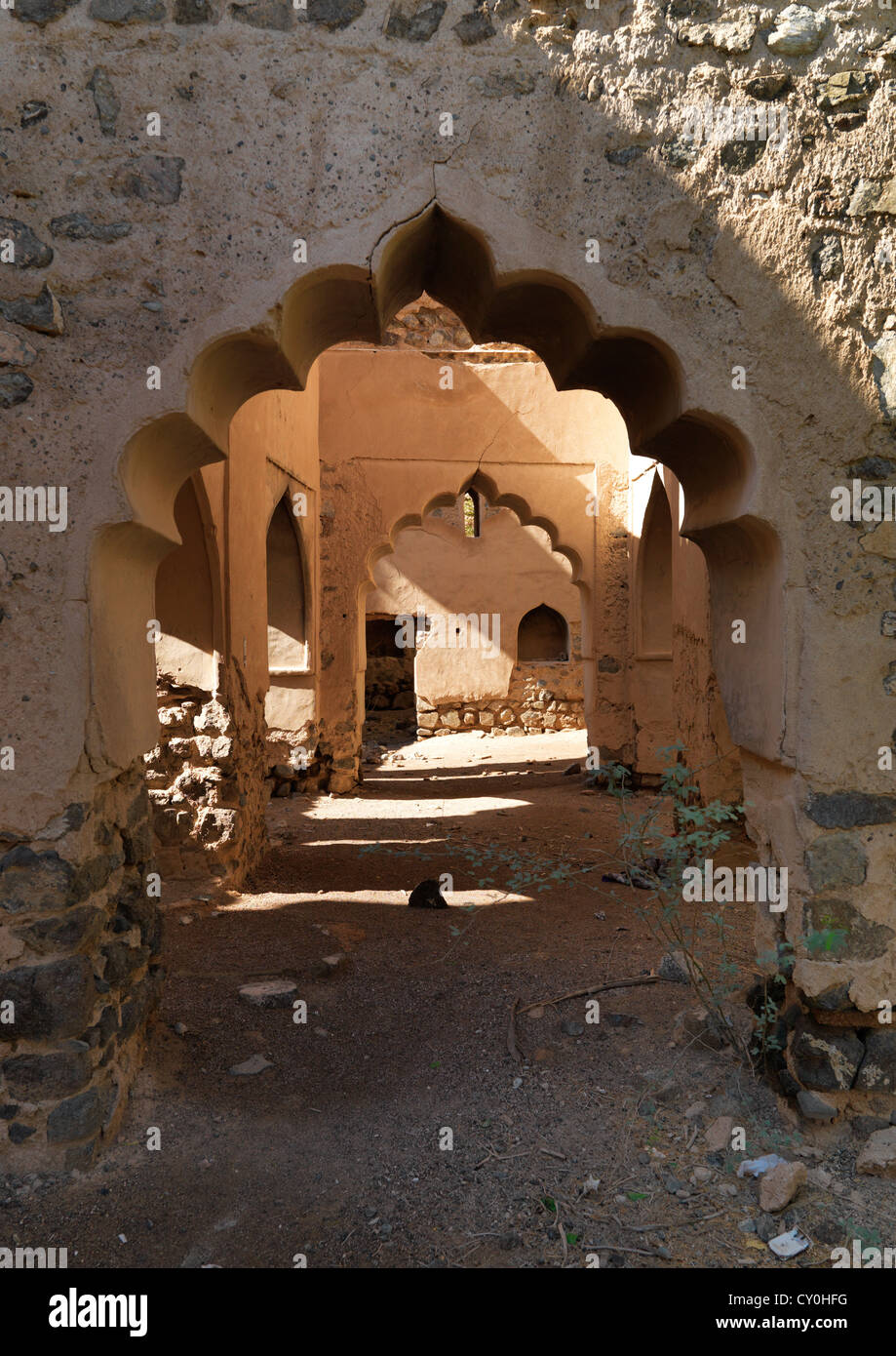 Decorazione di vecchia casa Sabla, IBRA, Oman Foto Stock