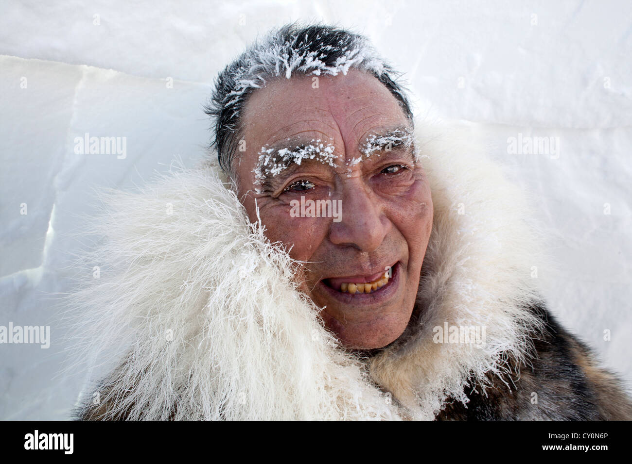 Ritratto di un Inuit Foto Stock