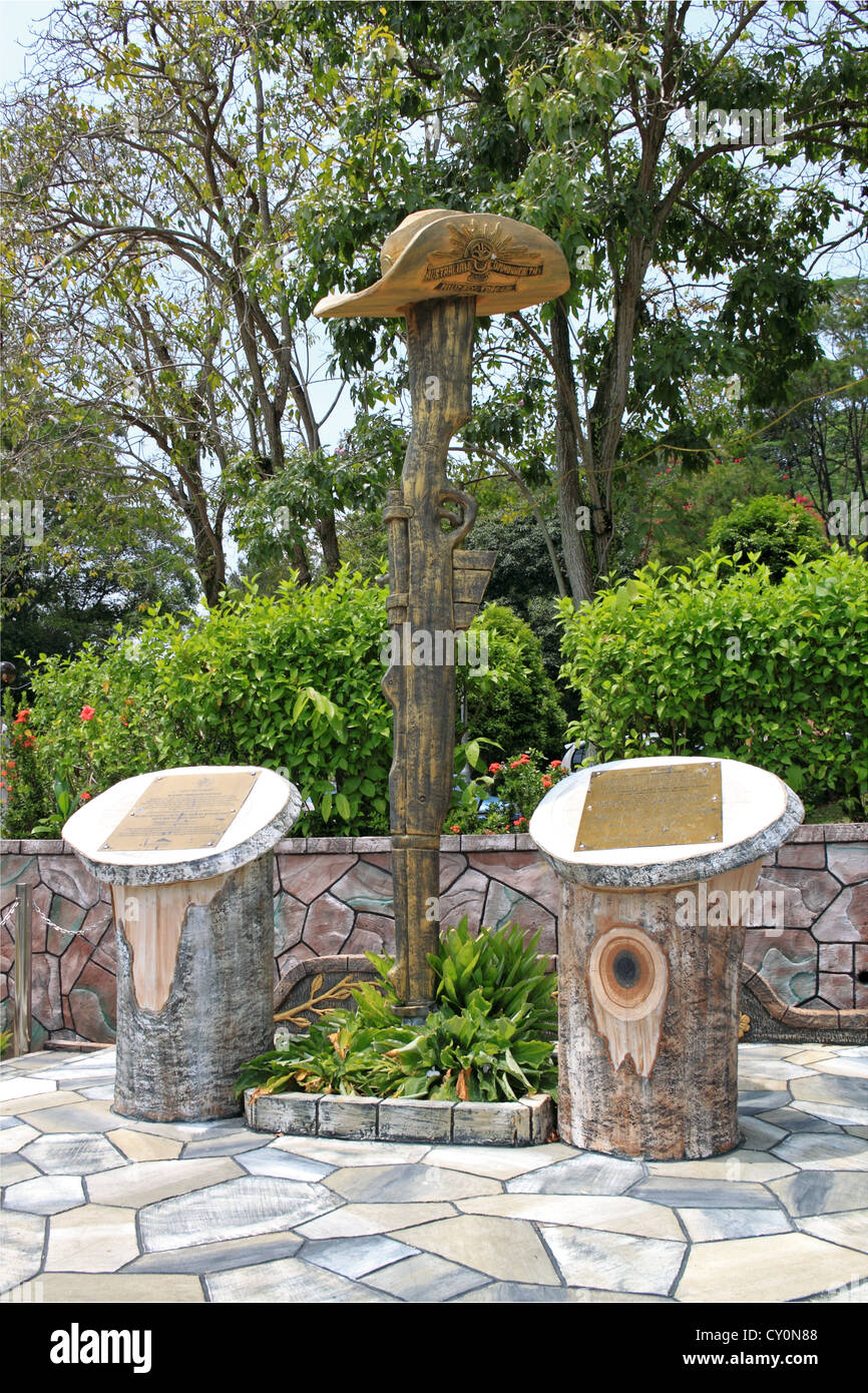 Guerra Mondiale 2 Australian Memorial, parte di Sandakan Heritage Trail, Sandakan, Sabah Borneo, Malaysia, sud-est asiatico Foto Stock