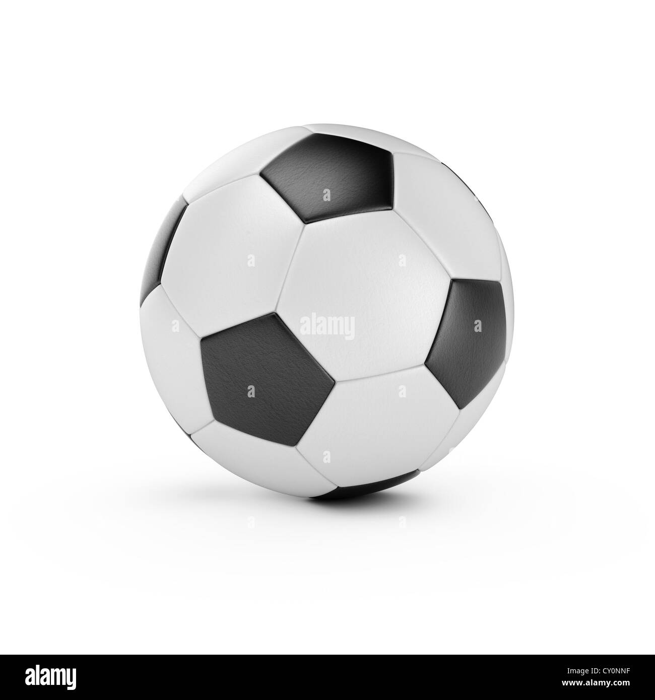 3D render di pallone da calcio isolati su sfondo bianco Foto Stock