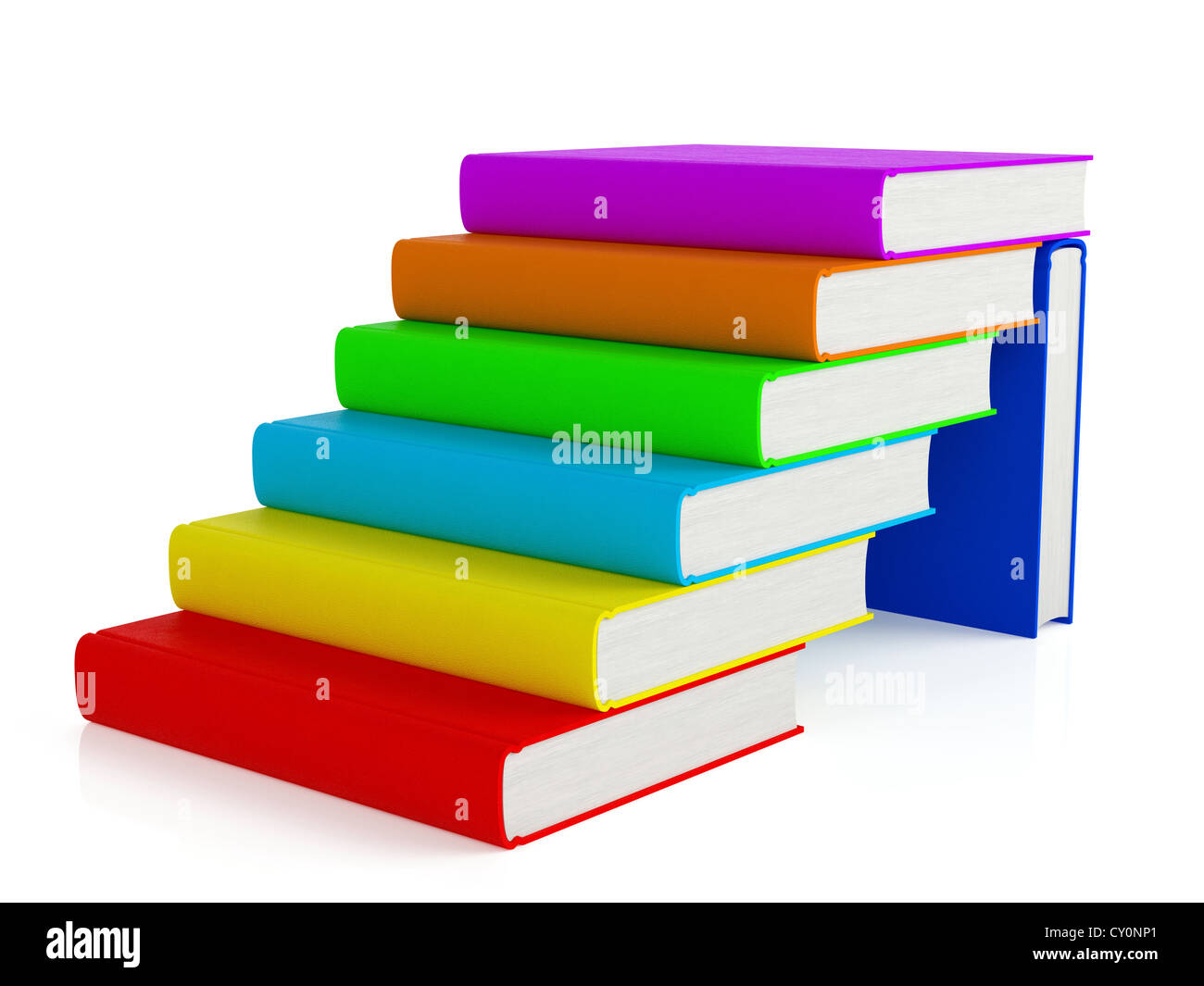 3D render di libro di istruzione concetto isolato su bianco Foto Stock