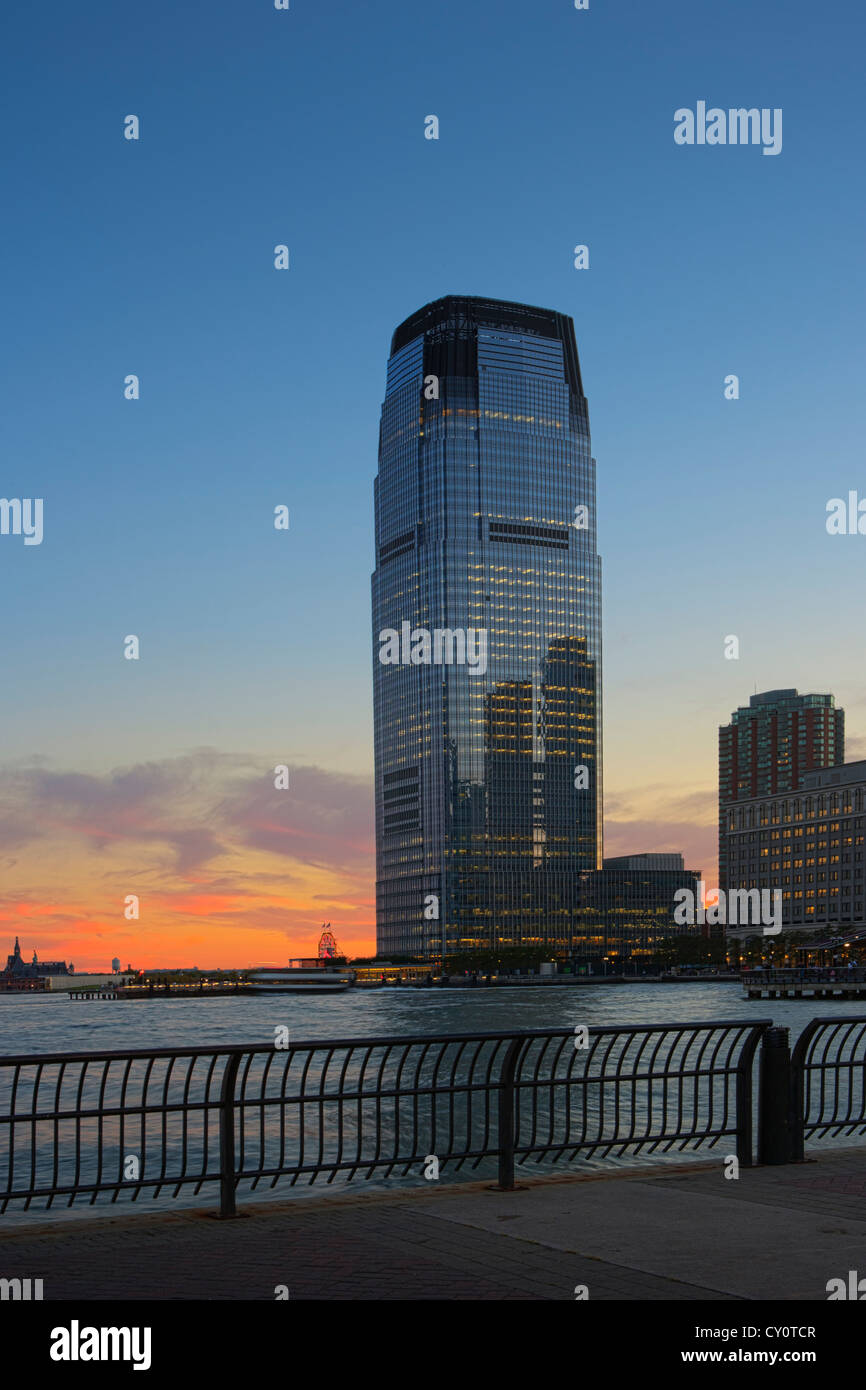 Goldman Sachs Tower in Exchange Place Jersey City, New Jersey, STATI UNITI D'AMERICA Foto Stock