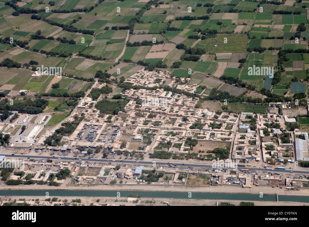 Vista aerea tra Kabul e kunduz. Foto Stock