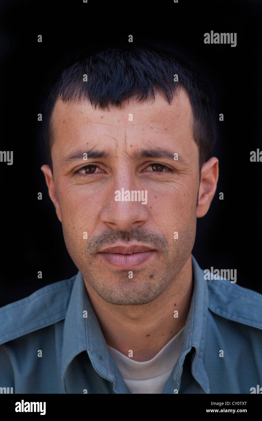 Polizia afghani addestrati da militare olandese Foto Stock