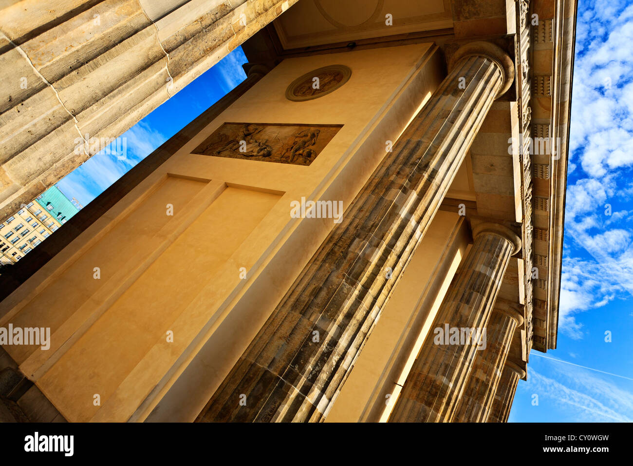 Porta di Brandeburgo Berlino Germania Brandeburgo Arch Berlino Germania Foto Stock