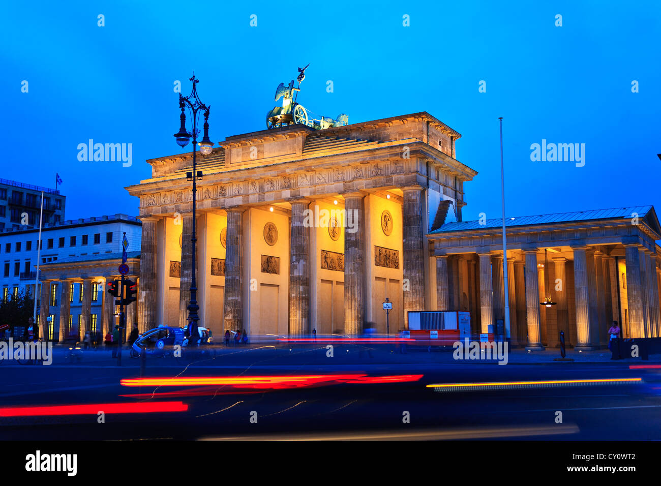 Porta di Brandeburgo Berlino Germania Brandeburgo Arch Berlino Germania Foto Stock