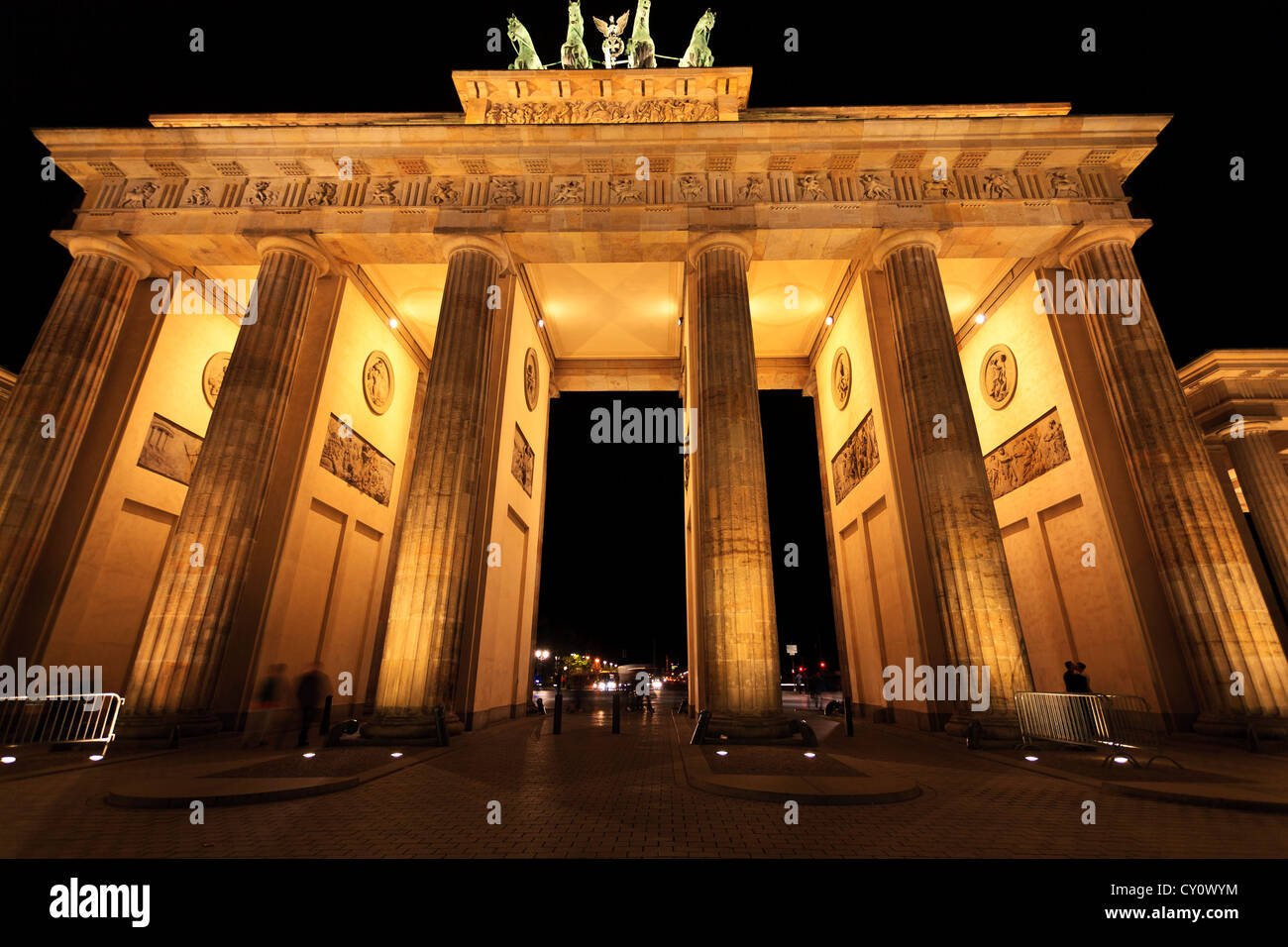 Porta di Brandeburgo Berlino Germania Brandeburgo Arch Berlino Germania Foto Stock