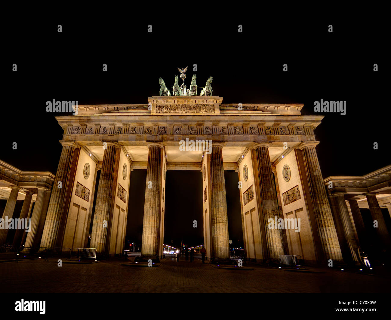 Porta di Brandeburgo Berlino Germania Brandeburgo Arch Berlino Germania Foto Stock