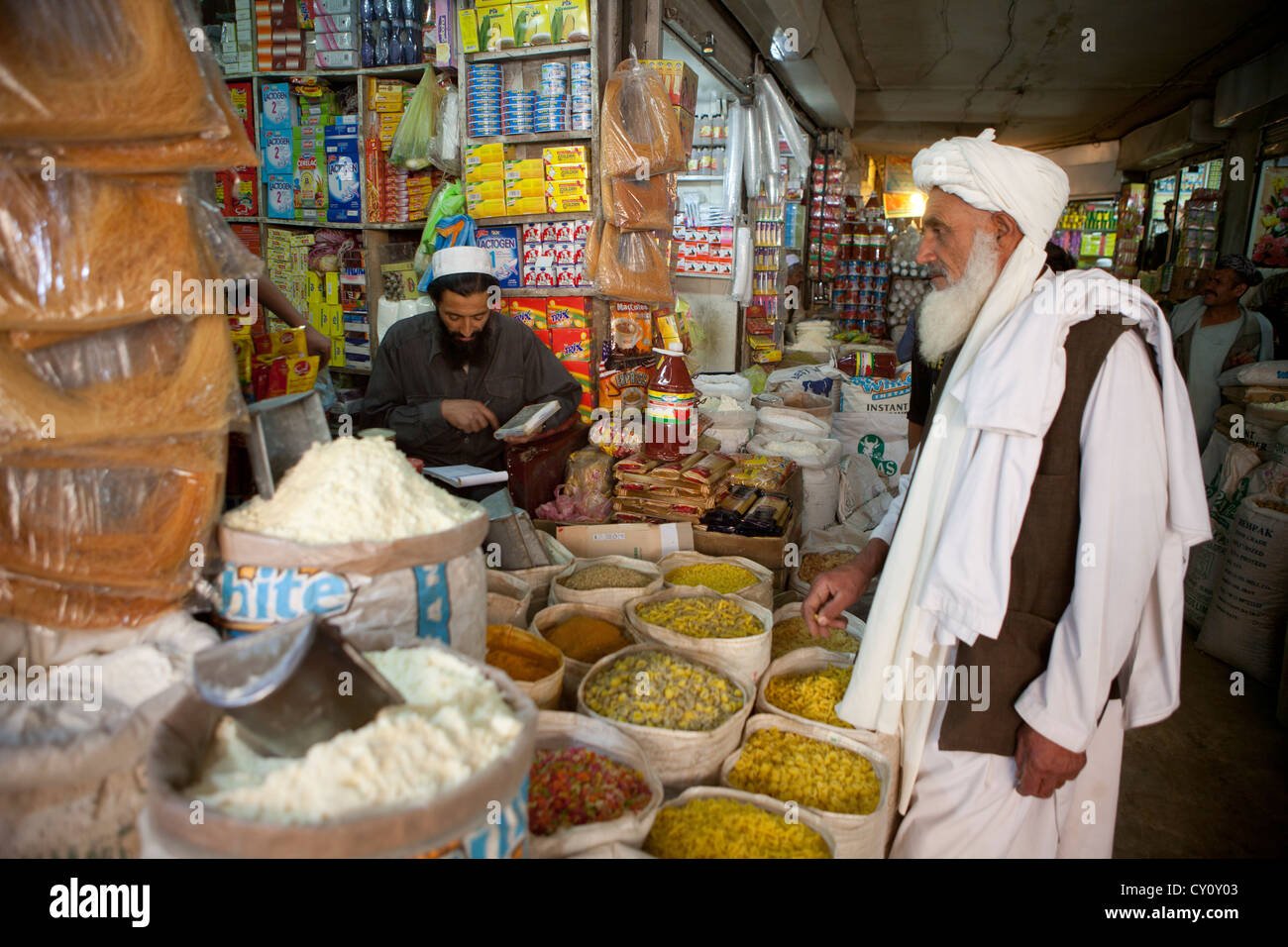 Bazaar nel centro di Kabul, Afghanistan Foto Stock