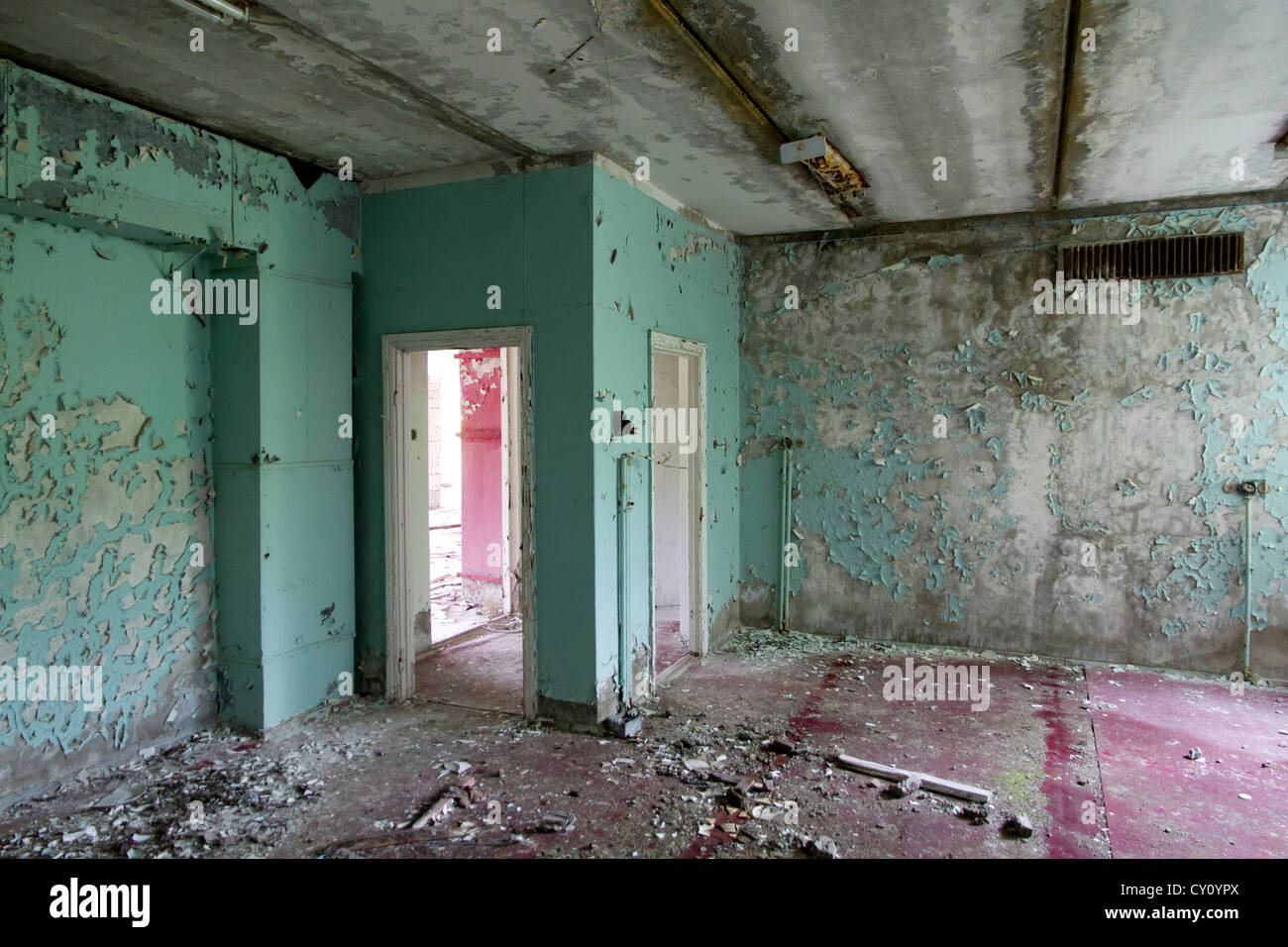 Hotel, Pripjat, Chernobyl Zona di esclusione Foto Stock