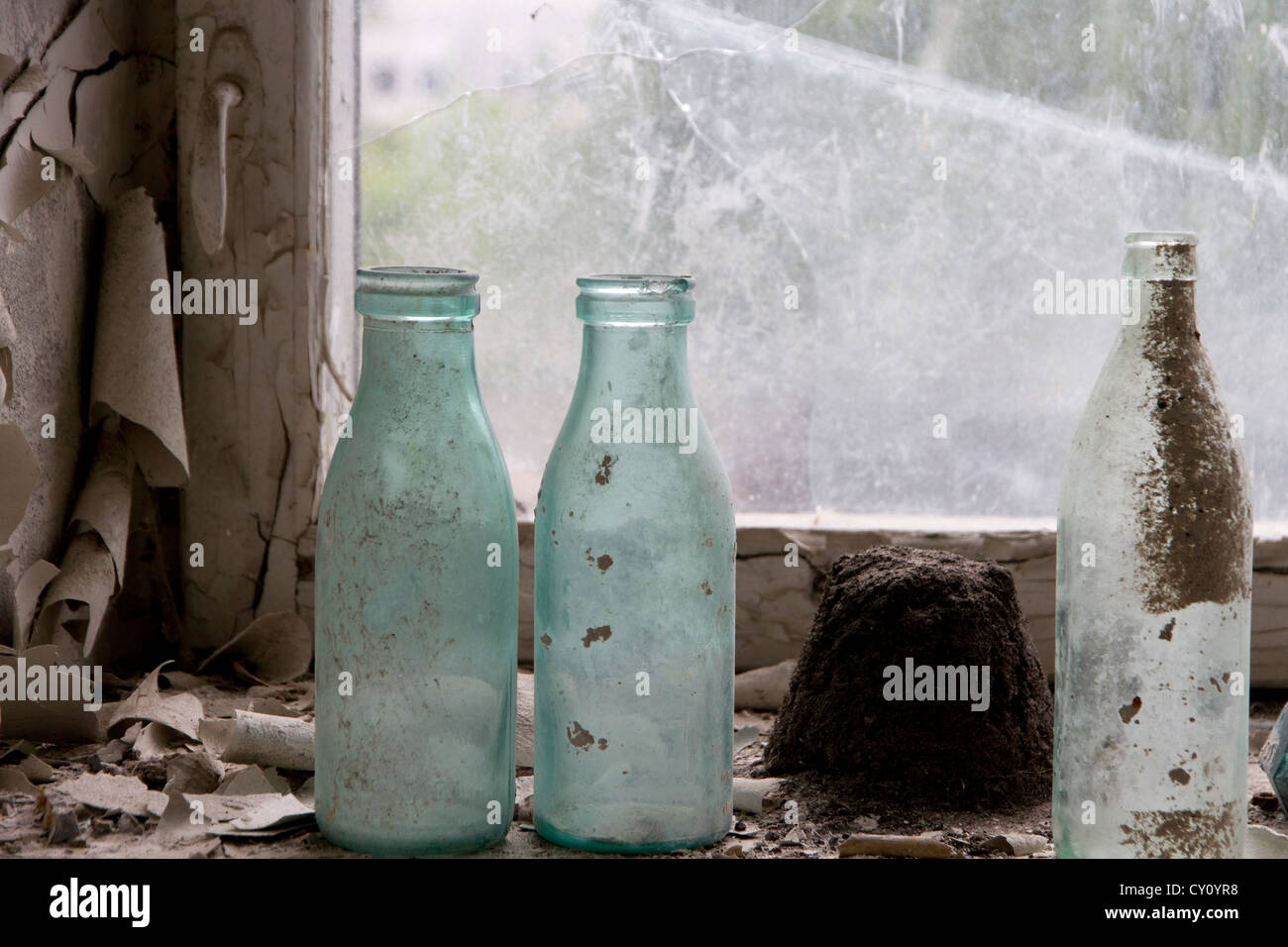 Hotel, Pripjat, Chernobyl Zona di esclusione Foto Stock