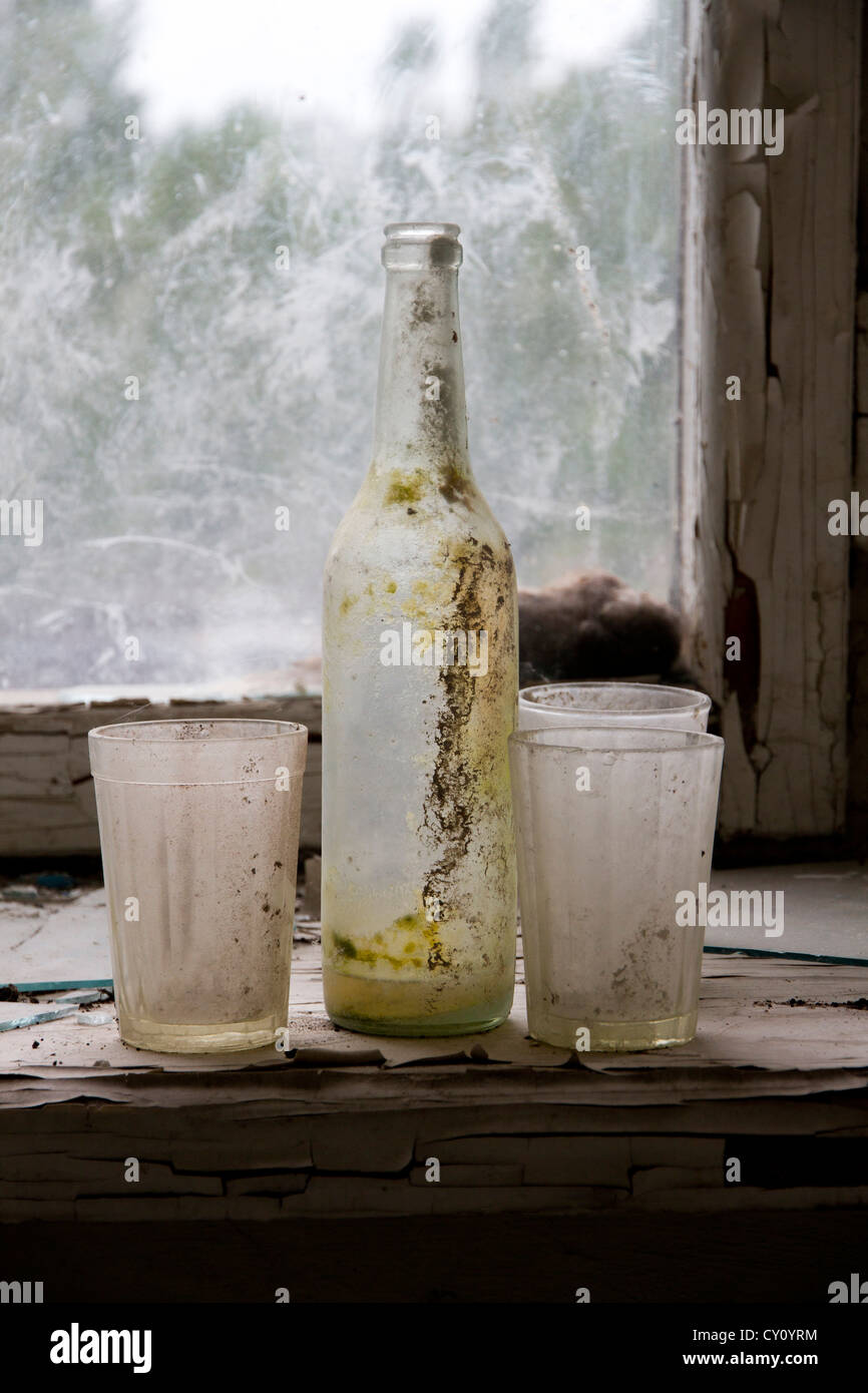 Hotel, Pripjat, Chernobyl Zona di esclusione Foto Stock