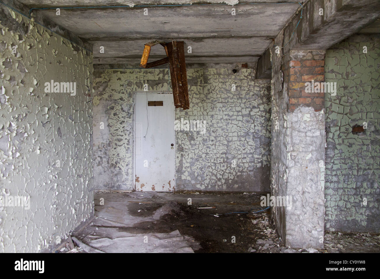 Hotel, Pripjat, Chernobyl Zona di esclusione Foto Stock