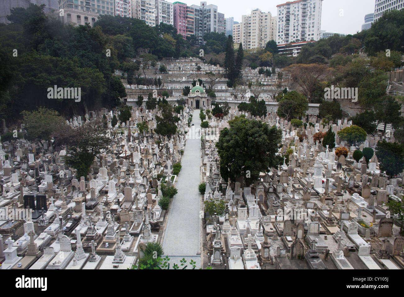 Cementry a Hong Kong, Cina Foto Stock