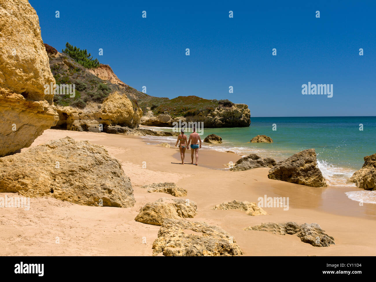 Il Portogallo, Algarve, Praia de Santa Eulalia, Albufeira Foto Stock