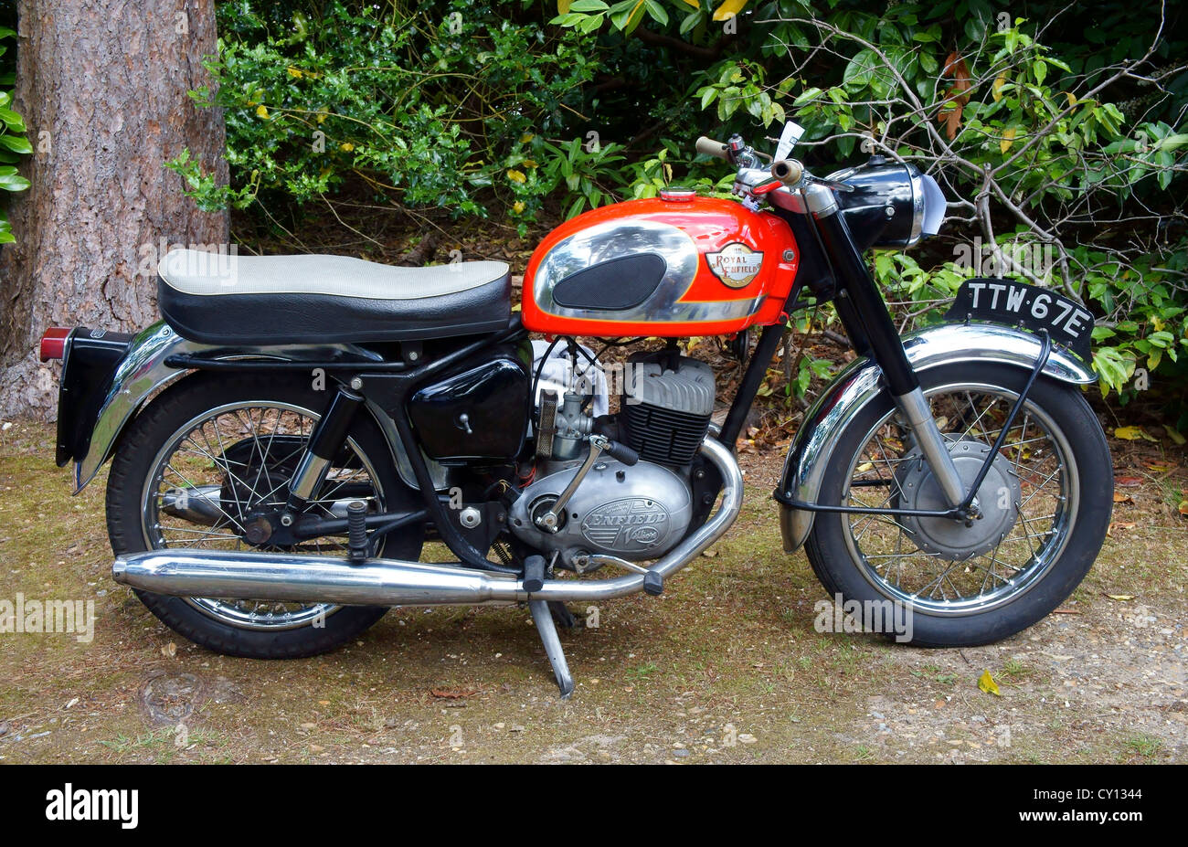 Royal Enfield moto vintage Foto Stock