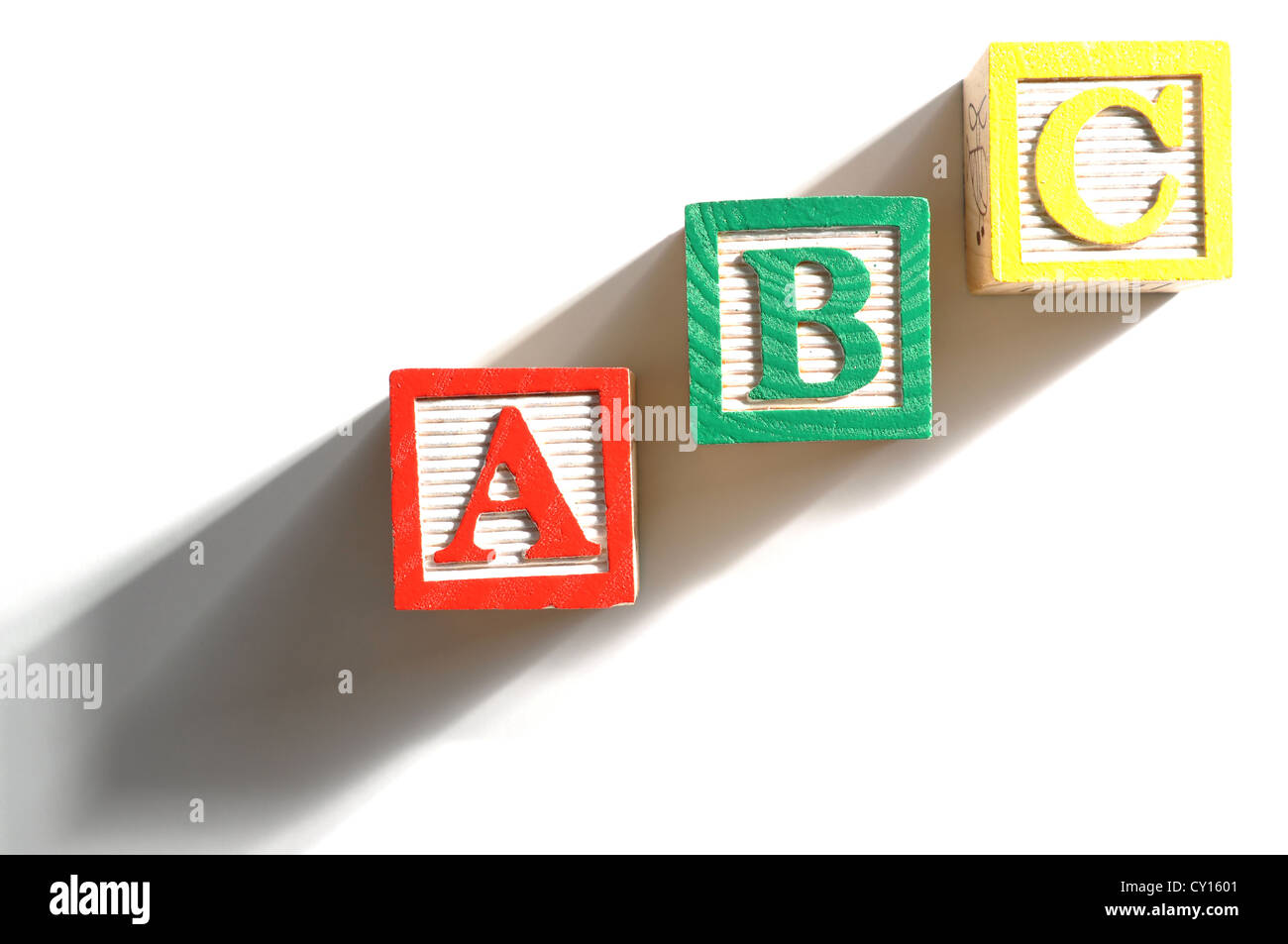 Blocchi di alfabeto ortografia parole abc Foto Stock