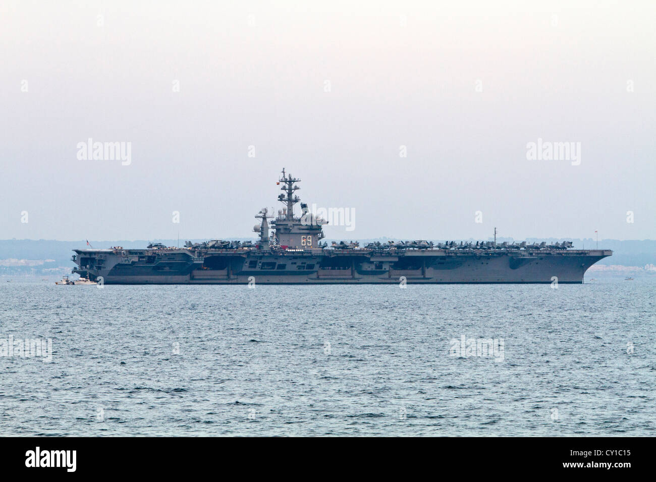 Portaerei USS Dwight D. Eisenhower (CVN-69) Palma de Maiorca Isole Baleari Spagna Foto Stock