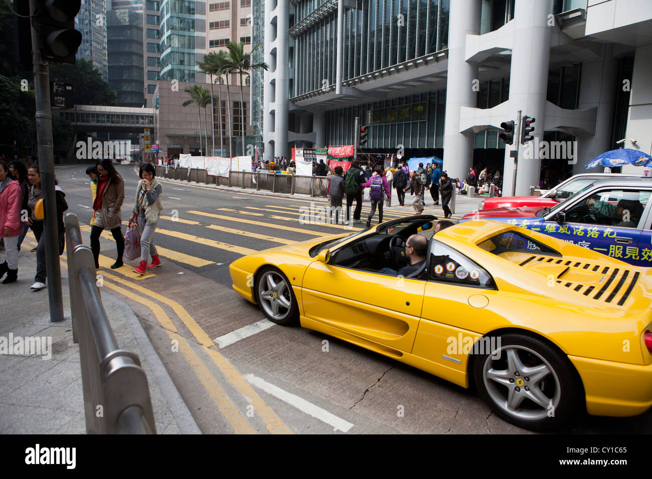 Macchine costose in Hongkong Foto Stock