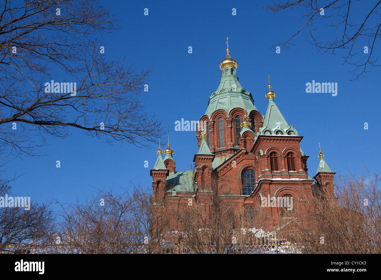 Cattedrale Uspenski a Helsinki Foto Stock