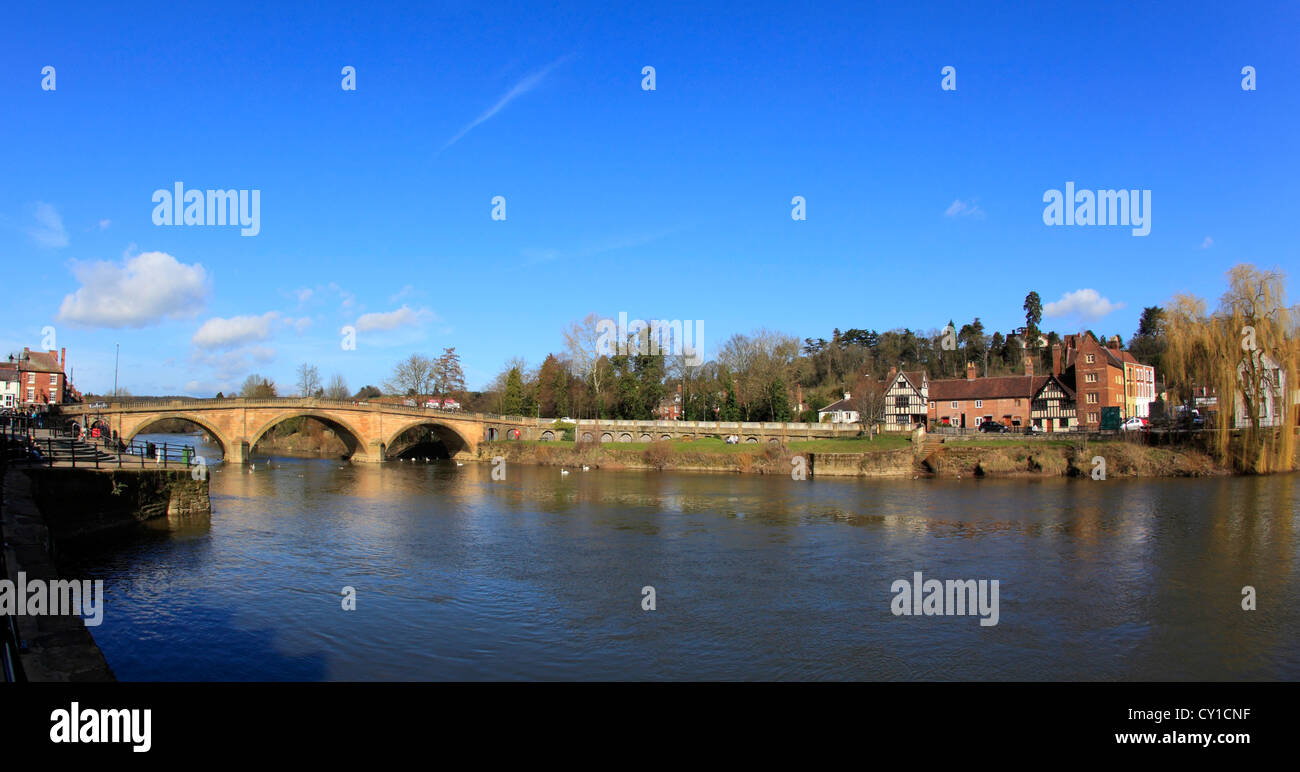 Bewdley e il fiume Severn, Worcestershire, Inghilterra, Europa Foto Stock