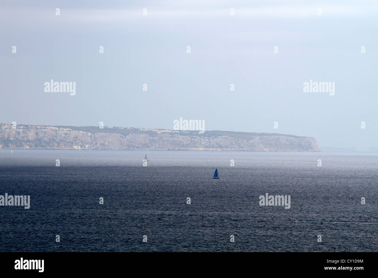 Mare seascape offuscato la scena maiorca isole baleari Foto Stock