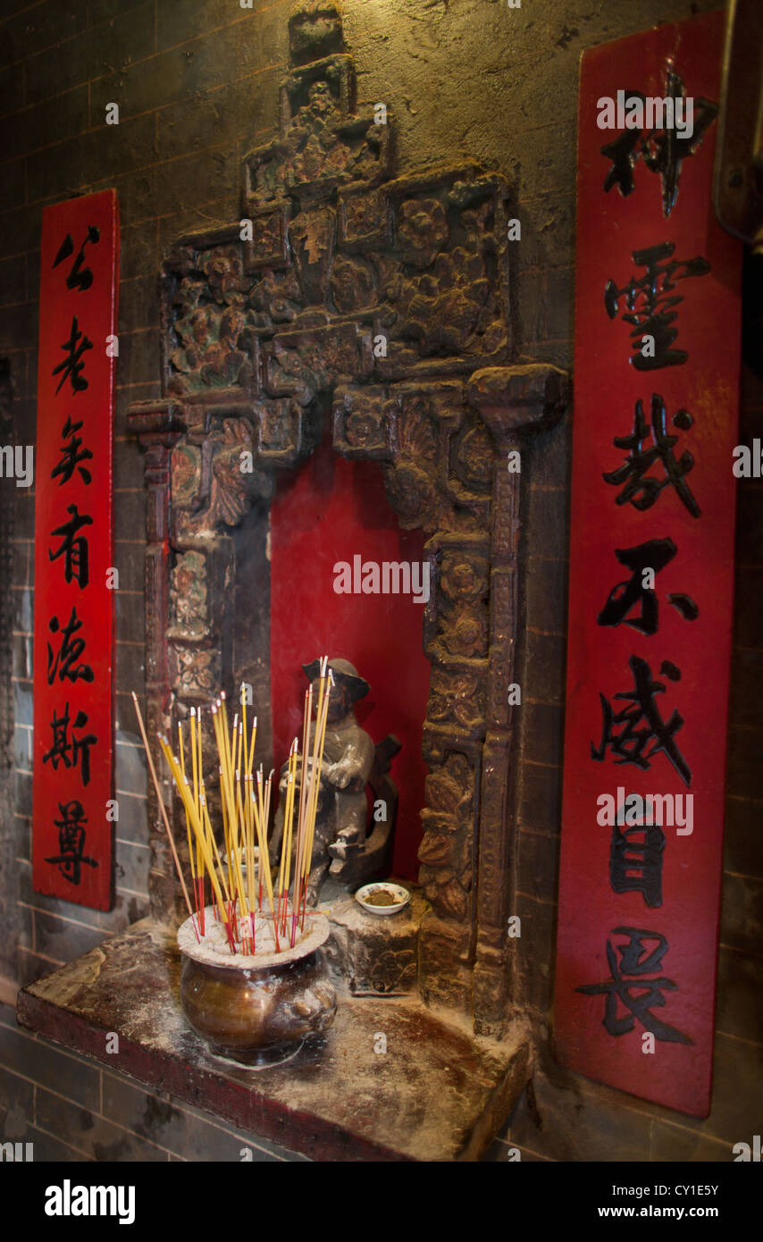 Tempio buddista in Hongkong Foto Stock
