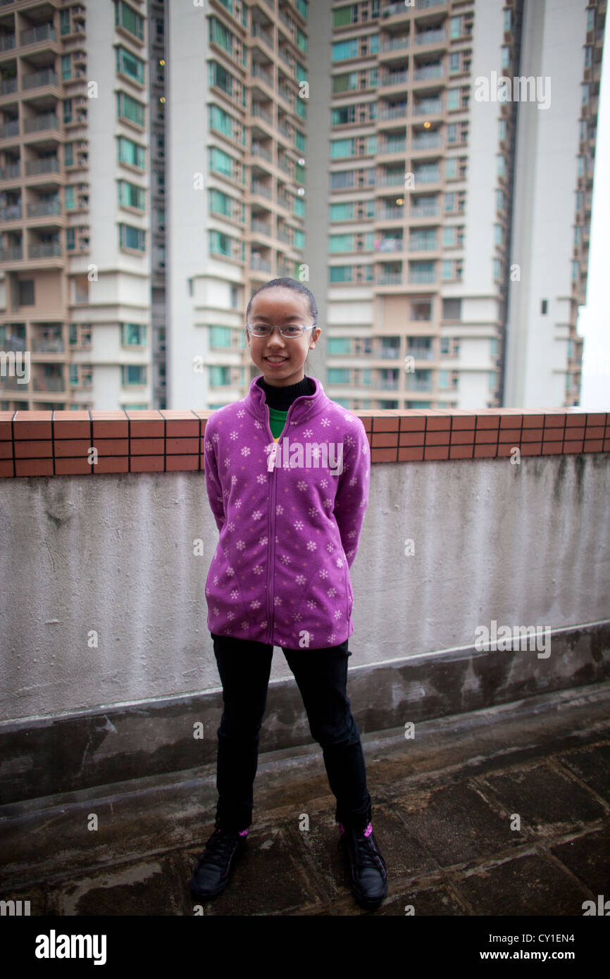 Bambino cinese di Hong Kong. Questa immagine è il modello rilasciato (tungtung) Foto Stock