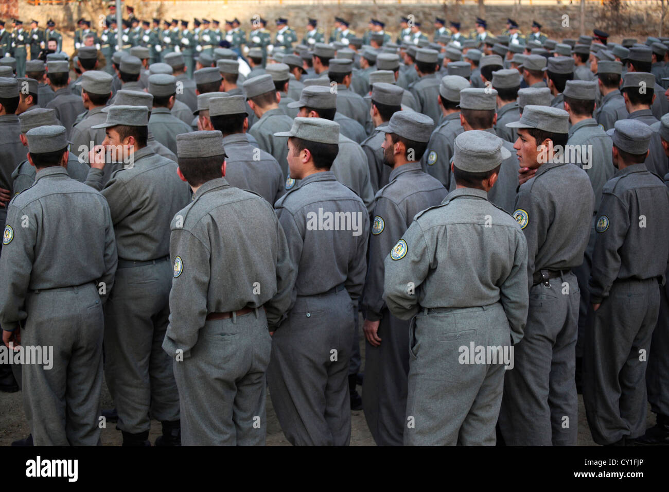 Graduazione della polizia nazionale afgana ufficiali a Kabul. Foto Stock