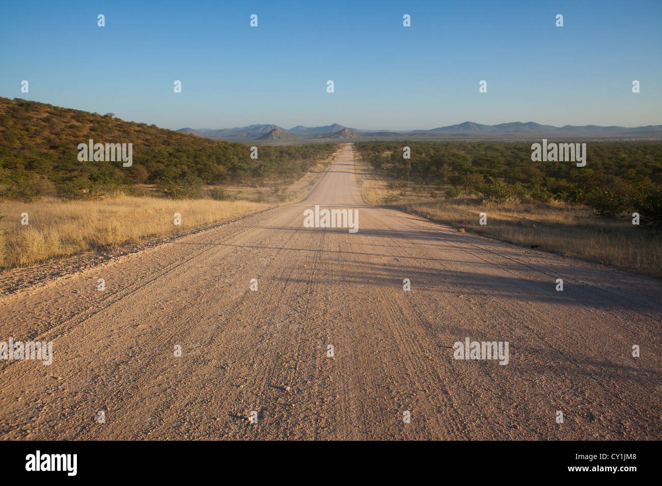 Strada principale nel sud della Namibia. Foto Stock