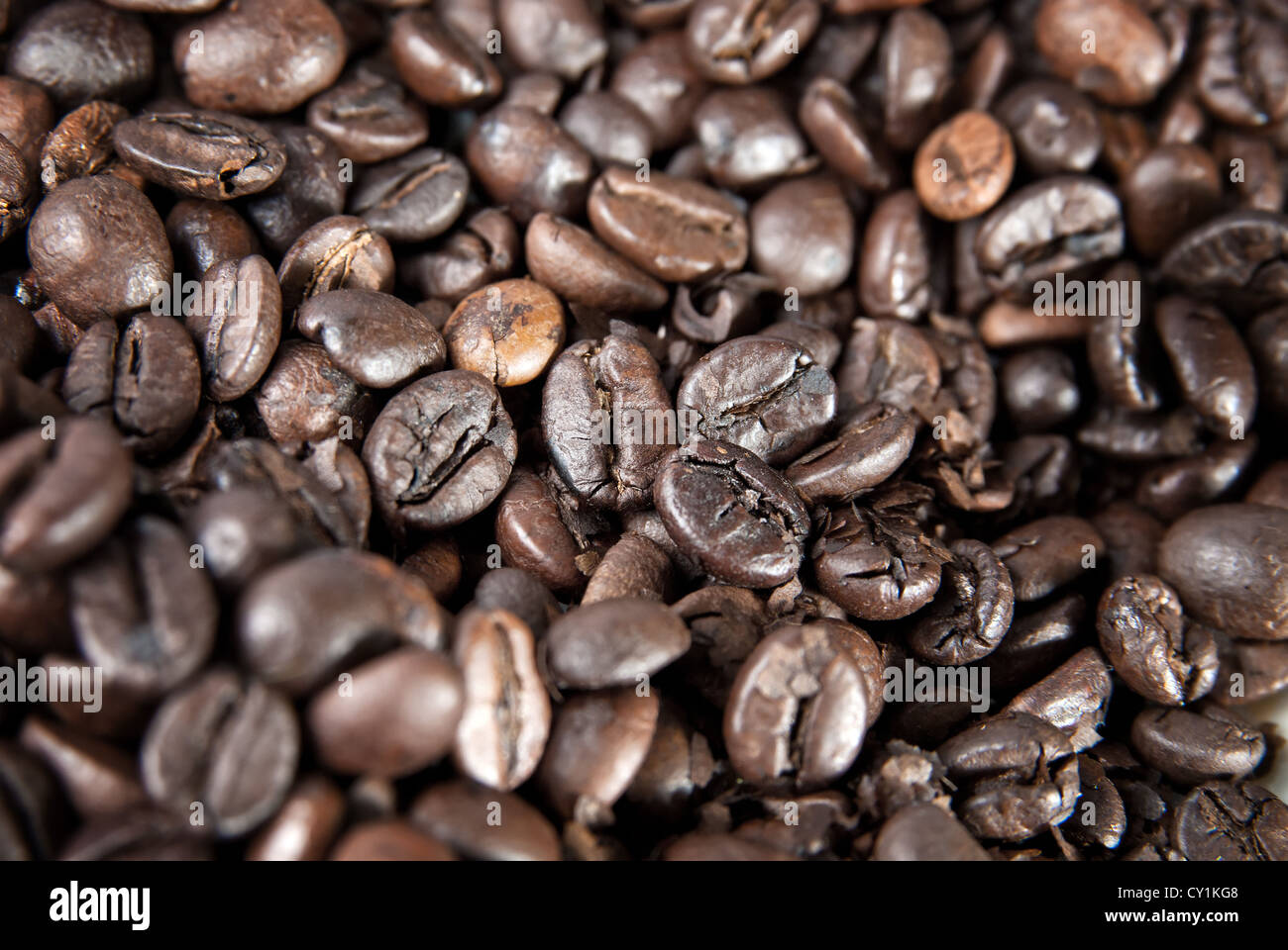 Marrone caffè, texture di sfondo, close-up Foto Stock
