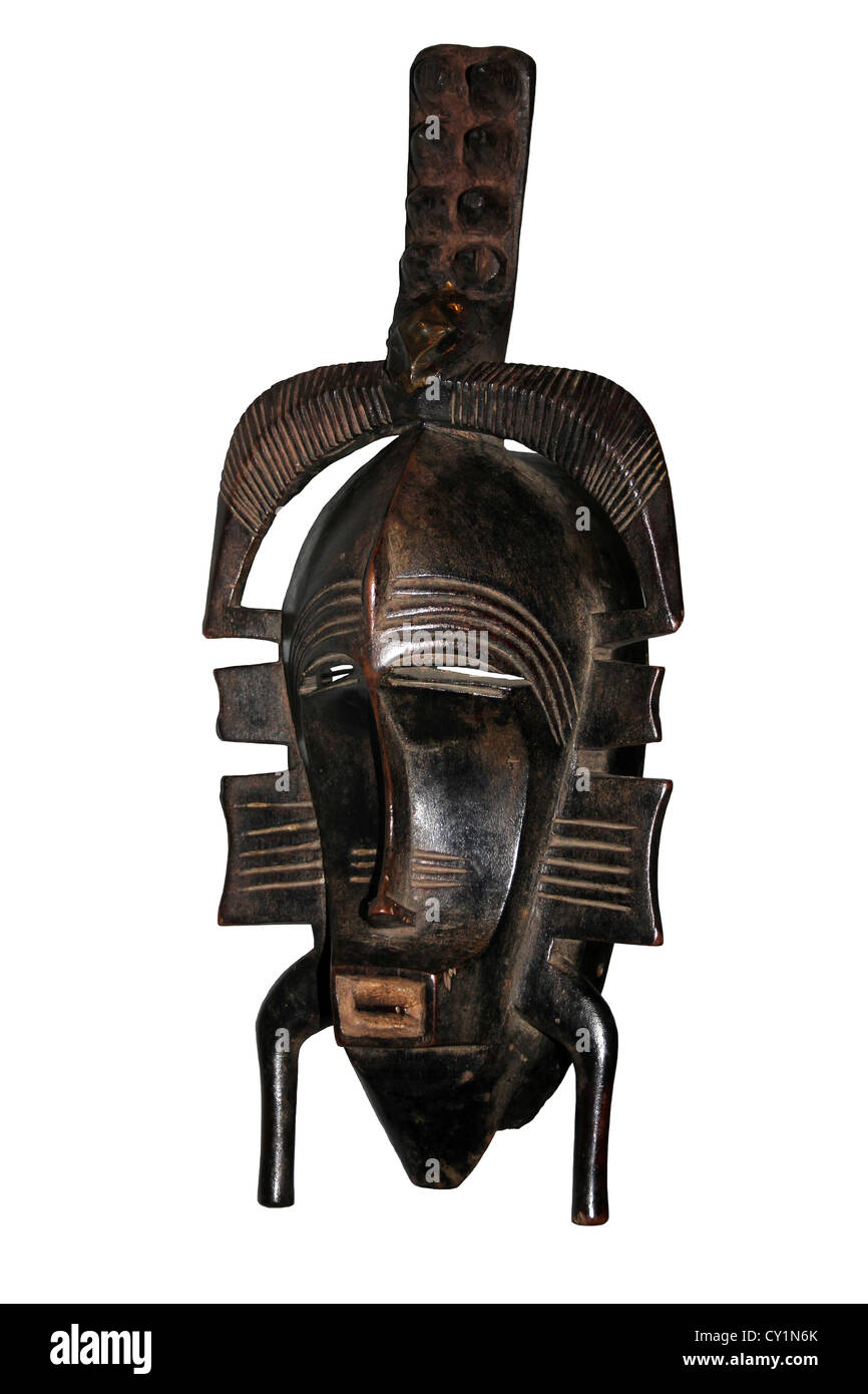 Maschera facciale Kpeli-yehe, Costa d'Avorio Foto Stock