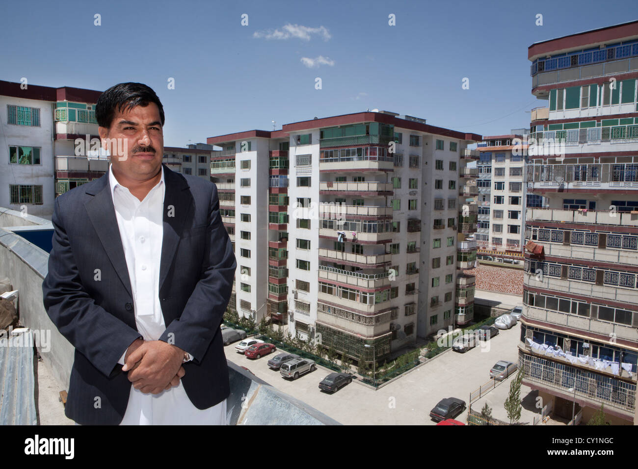 Edifici di appartamenti a Kabul, Afghanistan Foto Stock