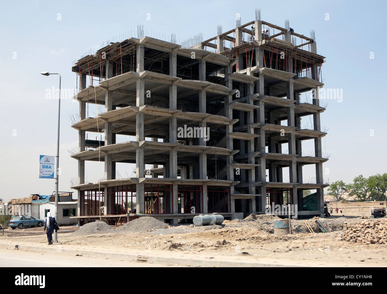 Sito in costruzione a Kabul Foto Stock