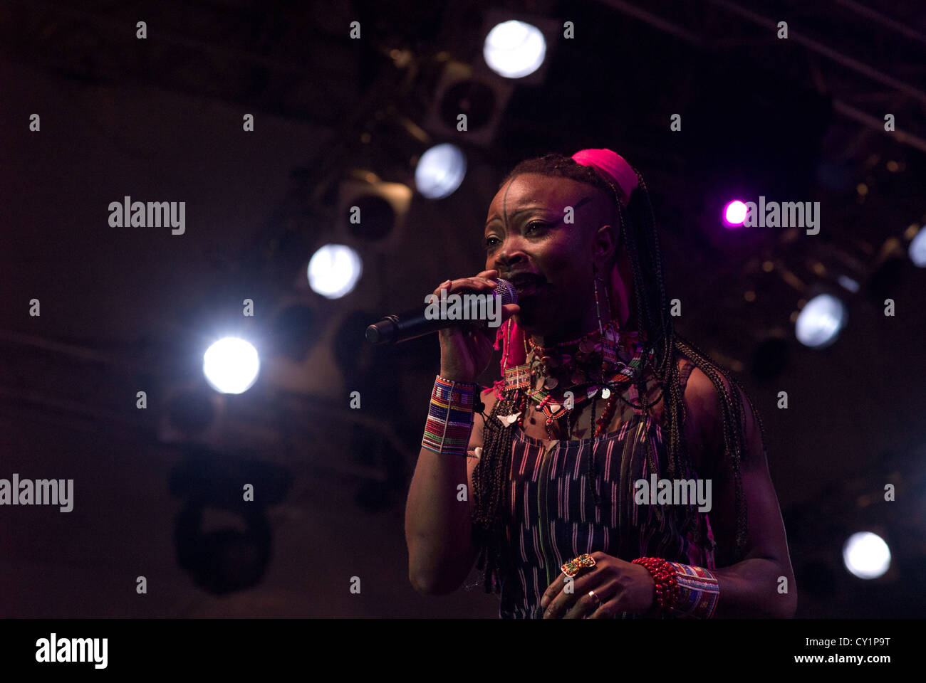 Musicista africano cantante Womadelaide World Music Festival in Australia Foto Stock