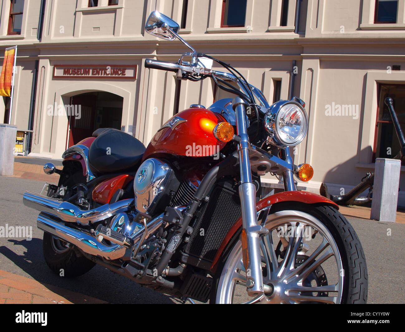 Motociclo, Queens Wharf, Wellington, Nuova Zelanda Foto Stock