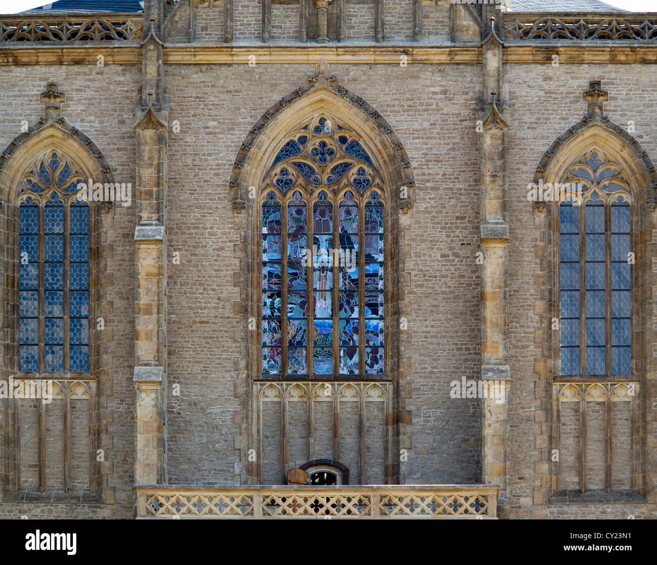 Windows - Santa Barbara chiesa in Kutna Hora Foto Stock