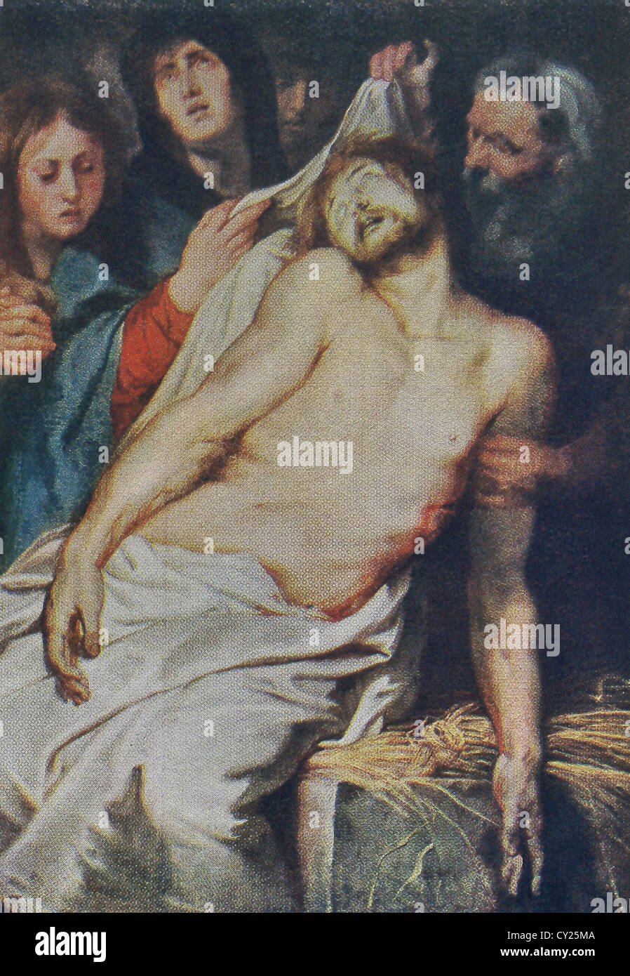 Questo dipinto è il pannello centrale di un trittico intitolato Cristo a La Paille da Peter Paul Rubens per la tomba di un mercante di Anversa. Foto Stock