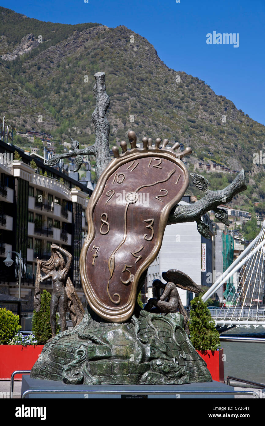 'La Noblesse du Temps" scultura (1977) artista: Salvador Dali Andorra La Vella. Andorra Foto Stock