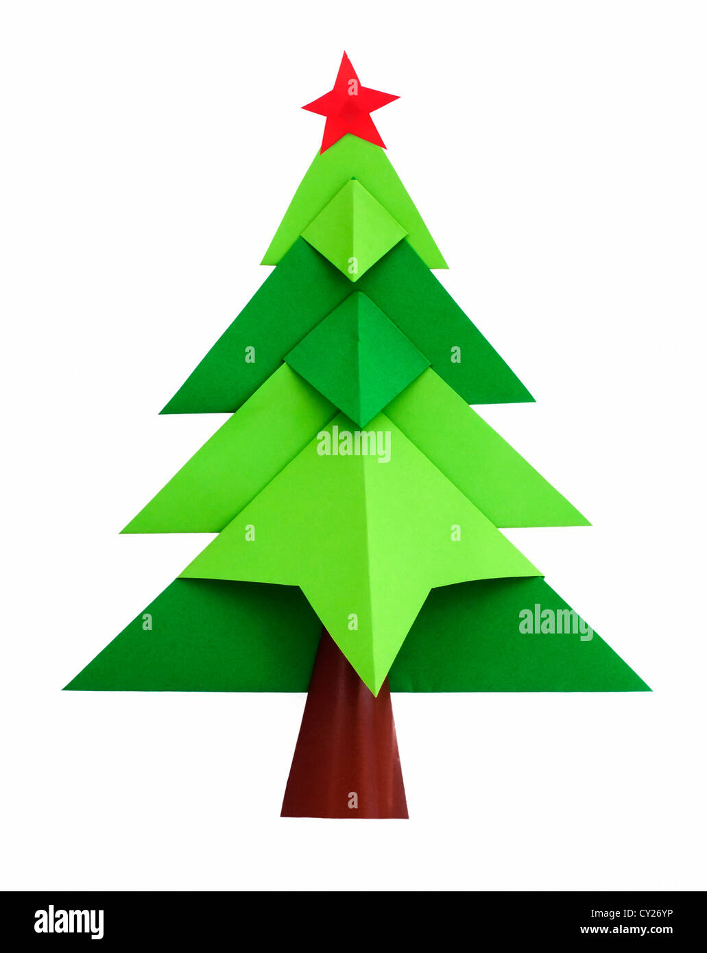 Albero Di Natale Origami.Albero Di Natale Bianco Origami Isolato Foto Stock Alamy