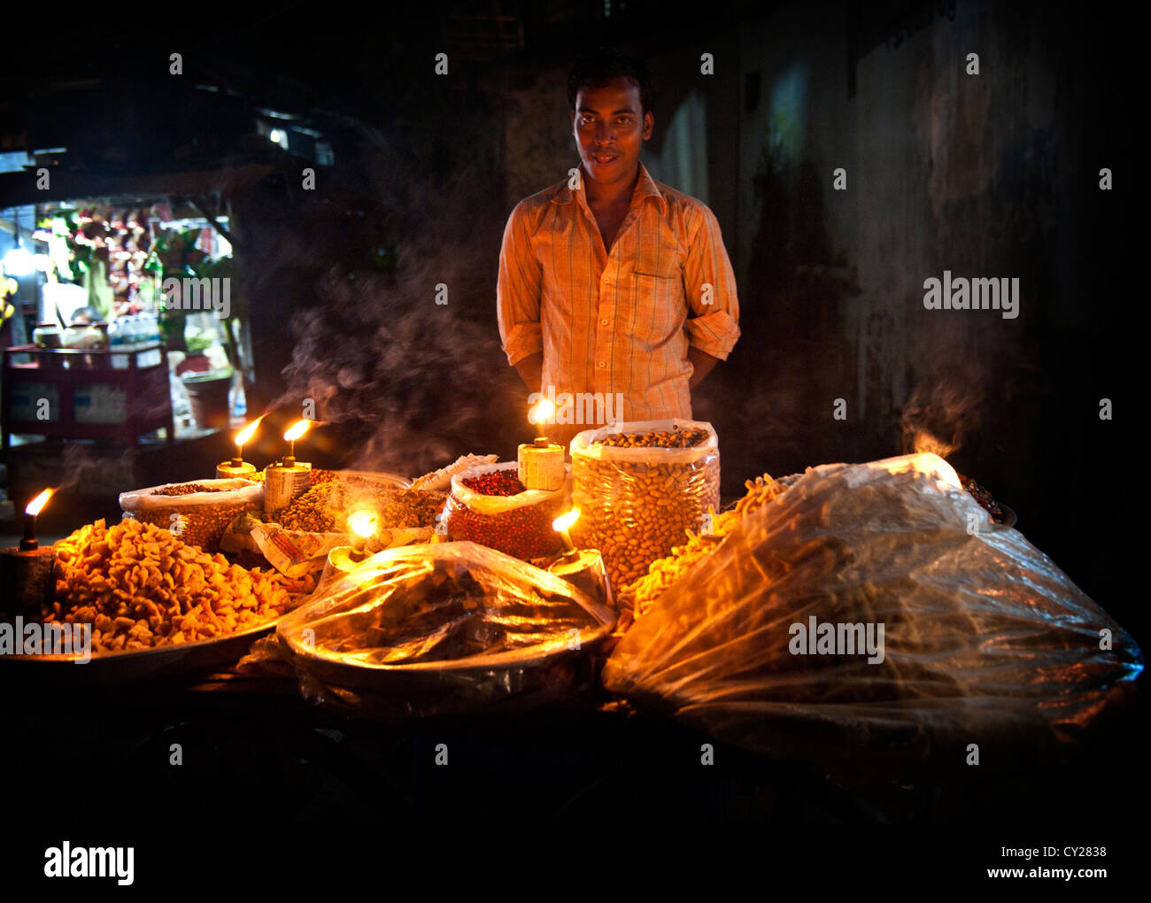 Street Market, Cox's Bazar, Bangladesh Foto Stock