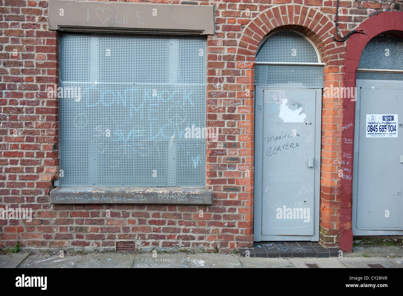 John Lennon Beatles Casa d'infanzia Madryn Street Liverpool Foto Stock
