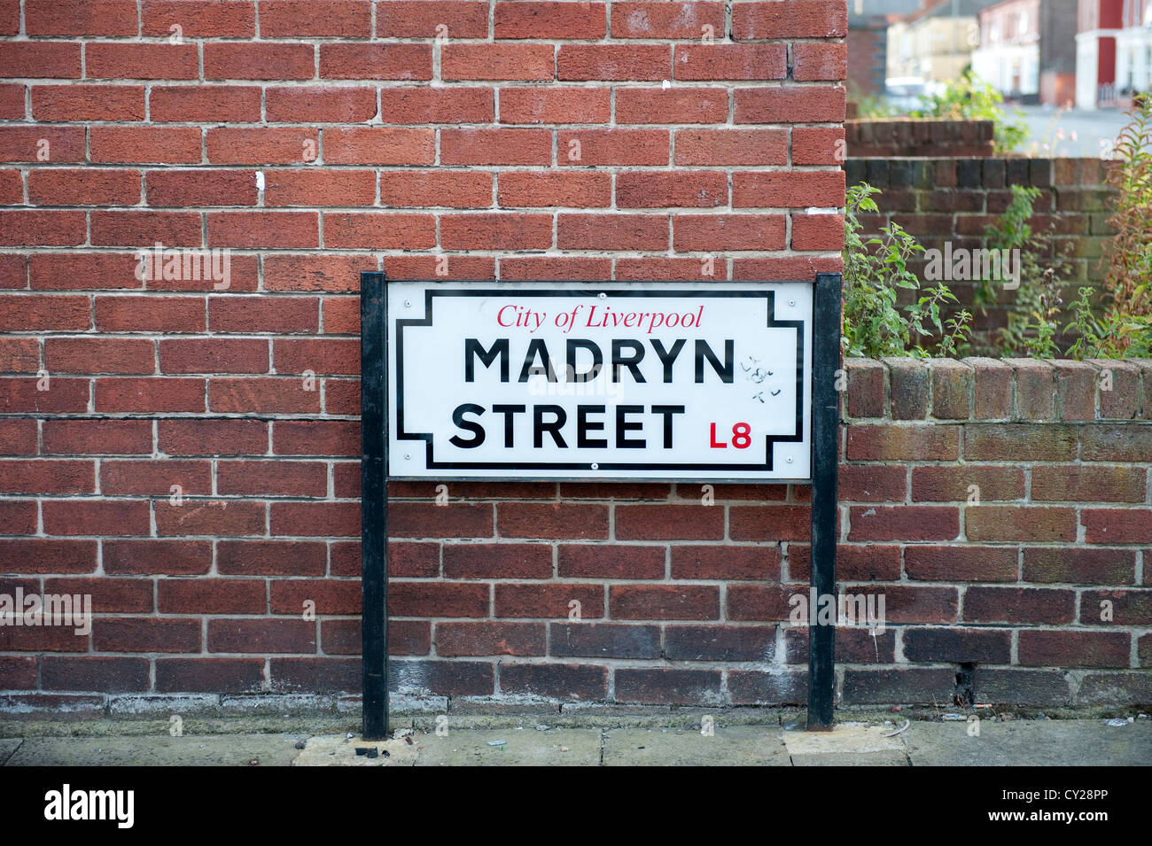 John Lennon Beatles Casa d'infanzia Madryn Street Liverpool Foto Stock